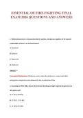ESSENTIAL OF FIRE FIGHTING FINAL&NewLine;EXAM 2026 QUESTIONS AND ANSWERS