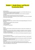 Module 1 - Health History and Physical Examination Basics