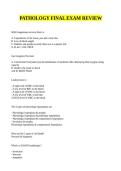 PATHOLOGY FINAL EXAM REVIEW