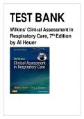 Test Bank For Wilkins' Clinical Assessment in Respiratory Care 7th Edition by Albert J&period; Heuer & Craig L&period; Scanlan ISBN 9780323100298 Chapters&lpar;1 to 21&rpar;