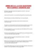 AMMO SET A V&period; 2-3 CDC QUESTIONS WITH CORRECT ANSWERS 2025&period;pdf