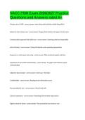 NACC PSW Exam 2026&sol;2027 Practice Questions and Answers rated A&plus; 