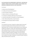 NYC DOB CONSTRUCTION SUPERINTENDENT LICENSE EXAM &ndash; QUESTIONS AND&NewLine;ANSWERS &vert; VERIFIED AND WELL DETAILED ANSWERS &vert; EXAM TESTBANK &vert; PLUS&NewLine;RATIONALES &vert; DOWNLOAD AND PASS &vert; LATEST EXAM UPDATE