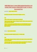 NURS 8022 Exam 2 Latest 2026 Updated Questions and &NewLine;Verified 100&percnt; Solutions &lpar;2026&sol;2027&rpar; Grade&colon; A&plus;&vert;Status&colon; &NewLine;Guaranteed Pass