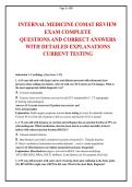 Internal Medicine COMAT Review - Complete Practice Questions & Answers