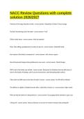 NACC Review Questions with complete solution 2026&sol;2027
