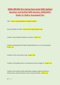 AMSA-490 Mid-Term Spring Exam Latest 2026 Updated &NewLine;Questions and Verified 100&percnt; Solutions &lpar;2026&sol;2027&rpar; &NewLine;Grade&colon; A&plus;&vert;Status&colon; Guaranteed Pass 