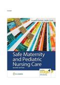 Test Bank for Safe Maternity and Pediatric Nursing Care 2nd Edition &vert; Linnard Palmer & Haile Coats &vert; Complete