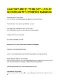ANATOMY AND PHYSIOLOGY - HESI A2 QUESTIONS WITH VERIFIED ANSWERS&period;pdf