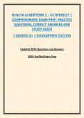 NUSCTX 10 MIDTERM 1 &ndash; UC BERKELEY &vert; COMPREHENSIVE EXAM PREP&comma; PRACTICE QUESTIONS&comma; CORRECT ANSWERS AND STUDY GUIDE
