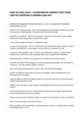 NURS 401 FINAL EXAM &vert; COMPREHENSIVE NURSING STUDY GUIDE&comma; PRACTICE QUESTIONS & ANSWERS 2026&sol;2027