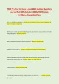 TDLR Practice Test Exam Latest 2026 Updated Questions &NewLine;and Verified 100&percnt; Solutions &lpar;2026&sol;2027&rpar; Grade&colon; &NewLine;A&plus;&vert;Status&colon; Guaranteed Pass 