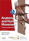 Anatomy and Human Movement&colon; Structure and Function &lpar;6th Edition&rpar; Study Notes