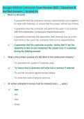 Georgia NASCLA Contractor Exam Review 2026 &vert; Questions & &NewLine;Verified Answers &vert; Graded A&plus;