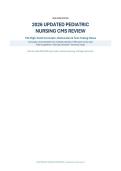 2026 UPDATED ATI RN Pediatric Nursing CMS Review &vert; 154 High-Yield Concepts&comma; Rationales & Test-Taking Clues