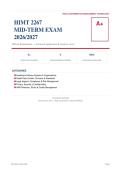 HIMT 2267 MID-TERM EXAM Actual Exam 2026&sol;2027 &ndash; Complete Exam-Style Questions &vert; 100&percnt; Verified &ndash; Pass Guaranteed &ndash; A&plus; Graded