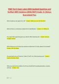 TABC Test A Exam Latest 2026 Updated Questions and &NewLine;Verified 100&percnt; Solutions &lpar;2026&sol;2027&rpar; Grade&colon; A&plus;&vert;Status&colon; &NewLine;Guaranteed Pass 