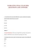 NJ BOATING FINAL EXAM 2026&NewLine;QUESTIONS AND ANSWERS