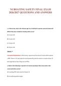 NJ BOATING SAFETY FINAL EXAM&NewLine;2026&sol;2027 QUESTIONS AND ANSWERS