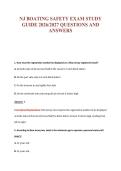 NJ BOATING SAFETY EXAM STUDY&NewLine;GUIDE 2026&sol;2027 QUESTIONS AND&NewLine;ANSWERS