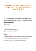 PEDIATRIC ADVANCED LIFE SUPPORT&NewLine;&lpar;PALS&rpar; POST TEST 2026 QUESTIONS&NewLine;AND ANSWERS