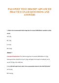 PALS POST TEST 2026&sol;2027 ADVANCED&NewLine;PRACTICE EXAM QUESTIONS AND&NewLine;ANSWERS