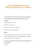 PALS COMPREHENSIVE EXAM&NewLine;2026&sol;2027 QUESTIONS AND ANSWERS