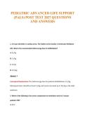PEDIATRIC ADVANCED LIFE SUPPORT&NewLine;&lpar;PALS&rpar; POST TEST 2027 QUESTIONS&NewLine;AND ANSWERS