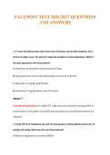 PALS POST TEST 2026&sol;2027 QUESTIONS&NewLine;AND ANSWERS