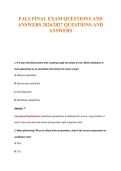 PALS FINAL EXAM QUESTIONS AND&NewLine;ANSWERS 2026&sol;2027 QUESTIONS AND&NewLine;ANSWERS