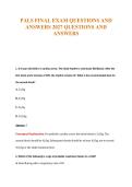 PALS FINAL EXAM QUESTIONS AND&NewLine;ANSWERS 2027 QUESTIONS AND&NewLine;ANSWERS