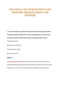 PALS Exam Compilations with Complete & Verified Solutions