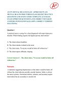 ATI PN MENTAL HEALTH EXAM &sol; APPROVED PN ATI  MENTAL HEALTH PROCTORED EXAM 2026&sol;2027 PRACTICE  QUESTIONS AND STUDY GUIDE COMPLETE ACCURATE  EXAM APPROVED QUESTIONS AND CORRECT DETAILED  ANSWERS WITH RATIONALES &lpar;100&percnt; CORRECT VERIFIED  SOLUTIONS&rpar;