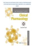 Introductory Clinical Pharmacology 12th Edition&colon; Test Bank Q&A & Study Guide&NewLine;&NewLine;
