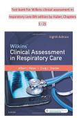 Test Bank for Wilkins&rsquo; Clinical Assessment in Respiratory Care 8th Edition &vert; Albert J&period; Heuer & Steven M&period; Kacmarek &vert; Chapters 1&ndash;21 Complete