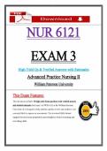 NUR 6121 Exam 3 &ndash; APN II &ndash; Actual Questions & Answers &lpar;WPU&rpar; &lpar;Updated PDF&rpar;