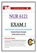 NUR 6121 Exam 1 &ndash; APN II &ndash; Actual Questions & Answers &lpar;WPU&rpar; &lpar;Updated PDF&rpar;