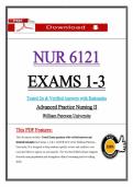 NUR 6121 Exams 1-3 &ndash; APN II &ndash; Actual Questions & Answers &lpar;WPU&rpar; &lpar;Updated PDF&rpar;