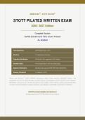 Stott Pilates Written Exam 2026&sol;2027 &vert; Complete Solution Verified Q&A &vert; A&plus; Graded&NewLine;&NewLine;