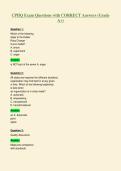 Package Deal-&semi;&semi;CPHQ  Exams with CORRECT Answers 