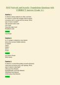 D315 Network and Security- Foundations Questions with&NewLine;CORRECT Answers &lpar;Grade A&plus;&rpar;