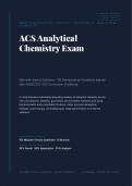 ACS Analytical Chemistry Exam 2026&sol;2027 &vert; Q&A with Expert Solutions &vert; Pass Guaranteed - A&plus; Graded&NewLine;&NewLine;