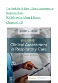 Wilkins&rsquo; Clinical Assessment in Respiratory Care &ndash; 9th Edition by Albert J&period; Heuer &vert; Complete Test Bank &lpar;Chapters 1&ndash;21&rpar; &vert; Verified Questions and Answers