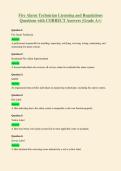 Fire Alarm Technician Licensing and Regulations&NewLine;Questions with CORRECT Answers &lpar;Grade A&plus;&rpar;