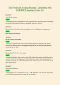 Fire Protection Systems Chapter 12 Questions with&NewLine;CORRECT Answers &lpar;Grade A&plus;&rpar;