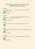 Fire Protection Systems Ch&period; 12 Questions with&NewLine;CORRECT Answers &lpar;Grade A&plus;&rpar;