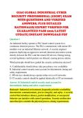 GIAC GLOBAL INDUSTRIAL CYBER &NewLine;SECURITY PROFESSIONAL &lpar;GICSP&rpar; EXAM &NewLine;WITH QUESTIONS AND VERIFIED &NewLine;ANSWERS&comma; PLUS DETAILED &NewLine;RATIONALES&sol;EXPERT VERIFIED FOR &NewLine;GUARANTEED PASS 2026&sol;LATEST &NewLine;UPDATE&sol;INSTANT DOWNLOAD PDF 