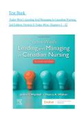 Yoder-Wise&rsquo;s Leading and Managing in Canadian Nursing 2nd Edition &ndash; Patricia S&period; Yoder-Wise &vert; Chapters 1&ndash;32 &vert; Complete Test Bank with Answers