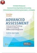 TEST BANK for Advanced Assessment Interpreting Findings and Formulating Differential Diagnoses 5th Edition by Goolsby Chapters 1-22&comma; Complete ISBN&colon;9781719645935