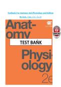 Test Bank For Anatomy and Physiology&lbrace; 2nd Edition&rcub; by OpenStax&comma;&vert; All Chapters Included &vert; Verified Answers &vert; Latest Edition